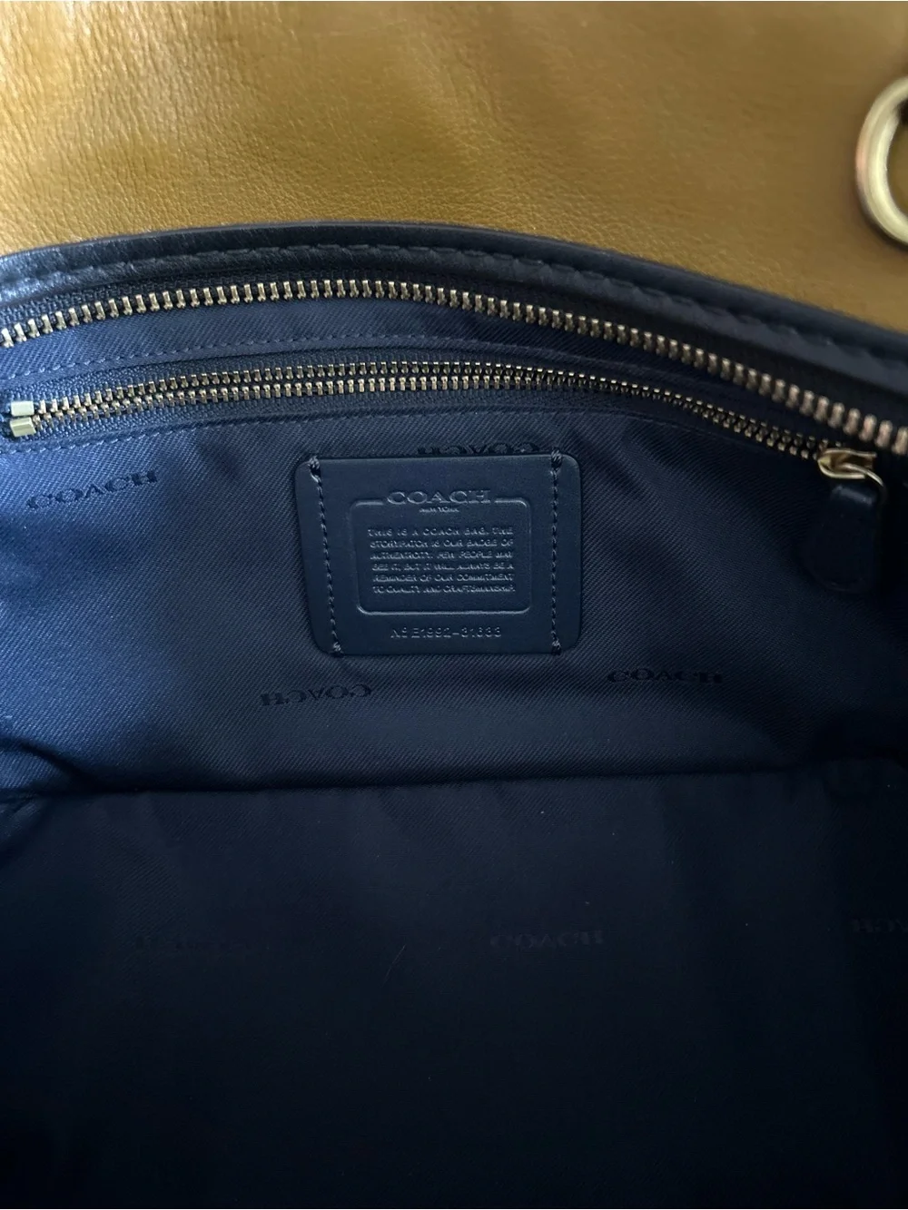 COACH® Dreamer in Colorblock Leather Tote- Mist Straw